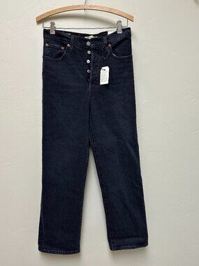 Levi's Ribcage Straight Ankle size 27 Washed black